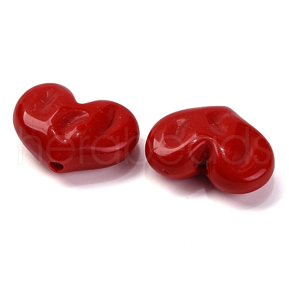 Opaque Acrylic Beads X-OACR-Z013-33B-1