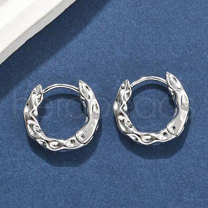 Brass Hoop Earrings EJEW-D320-23P-1