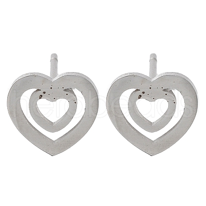 Non-Tarnish 304 Stainless Steel Stud Earrings EJEW-M242-02K-P-1