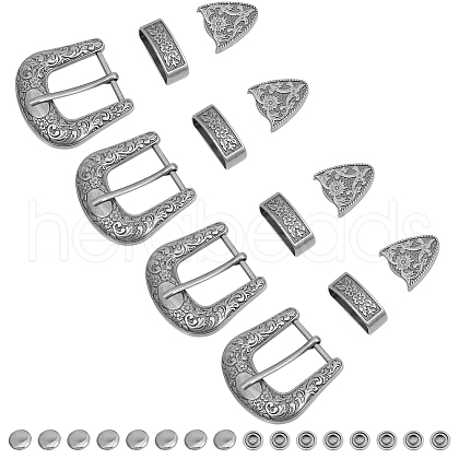 CHGCRAFT 4 Sets Belt Alloy Buckle Sets FIND-CA0008-50AS-1