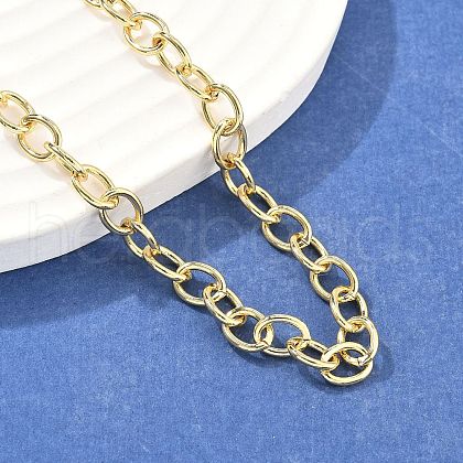 Brass Cable Chain Necklaces NJEW-H206-15G-1