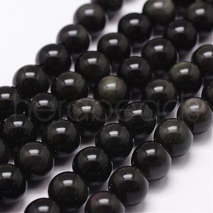 Natural Obsidian Beads Strands G-D838-12mm-04-1