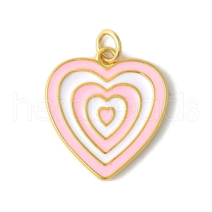 304 Stainless Steel Enamel Pendants STAS-V013-09G-1