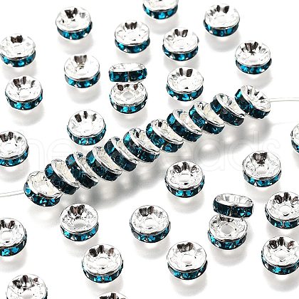 Brass Grade A Rhinestone Spacer Beads RB-A014-Z8mm-06S-1