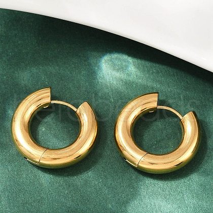 202 Stainless Steel Polishing Hoop Earrings EJEW-M106-02G-03-1