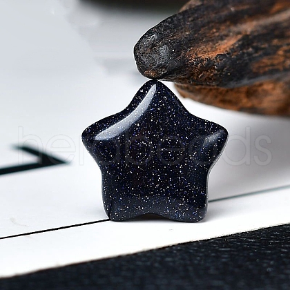 Synthetic Blue Goldstone Star Display Decorations PW-WG23045-19-1
