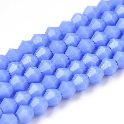 Opaque Solid Color Imitation Jade Glass Beads Strands EGLA-A039-P2mm-D19-1