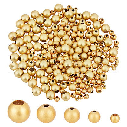   250Pcs 5 Style Brass Beads KK-PH0009-28-1