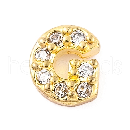 Rack Plating Brass Micro Pave Cubic Zirconia Cabochons KK-F874-04G-G-1