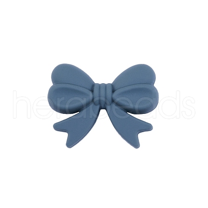 Bowknot Food Grade Silicone Beads PW-WG39907-01-1