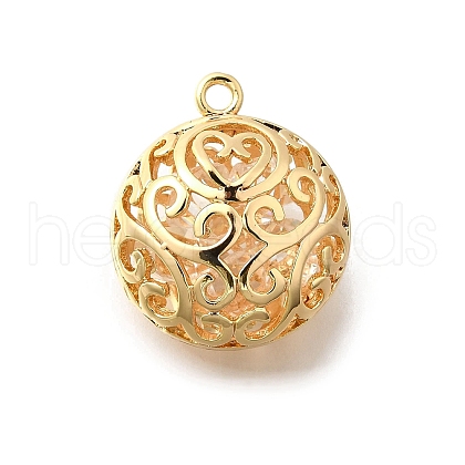 Brass with Cubic Zirconia Pendants KK-E792-28G-01-1