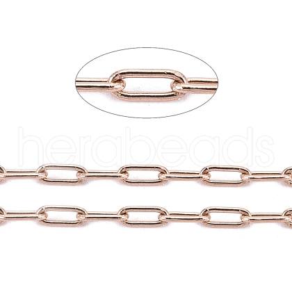 Ion Plating(IP) 304 Stainless Steel Paperclip Chains CHS-F010-01C-RG-01-1