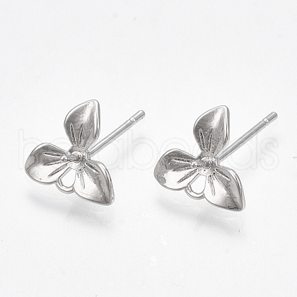 Brass Stud Earring Findings KK-T038-499P-1