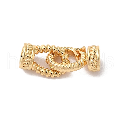 Brass Fold Over Clasps KK-H483-04G-1