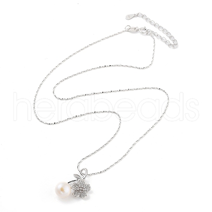 925 Sterling Silver Necklace STER-Z009-15P-1