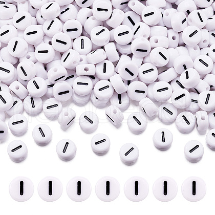 Yilisi 500Pcs Acrylic Horizontal Hole Letter Beads OACR-YS0001-03I-1