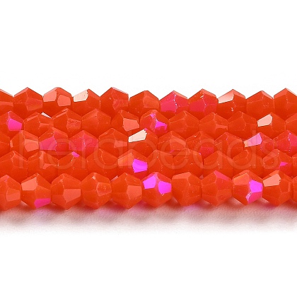 Opaque Solid Color Imitation Jade Glass Beads Strands GLAA-F029-P4mm-D03-1