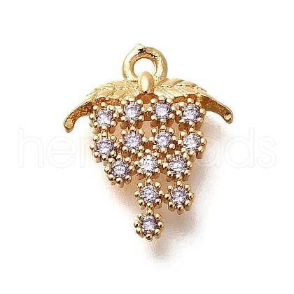 Brass Micro Pave Cubic Zirconia Pendants KK-K294-36G-1