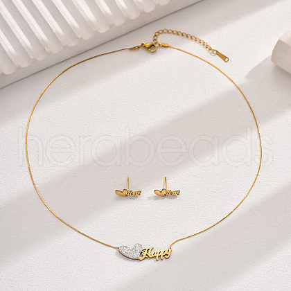 18K Gold Plated Stainless Steel Jewelry Set GJ8919-1