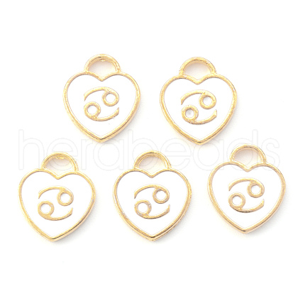 Light Gold Plated Alloy Enamel Pendants ENAM-R136-30-12-1