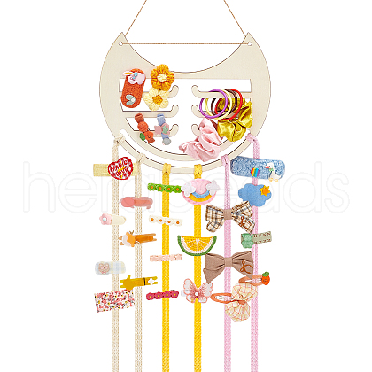   1Pc Arch/Cat Shape Wood Wall Mounted Jewelry Organizer DIY-PH0022-99B-1