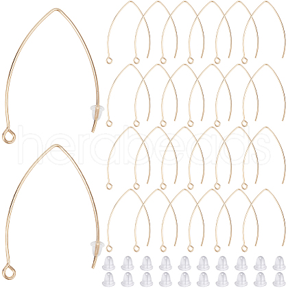 SOFPLATE 40Pcs 304 Stainless Steel Earring Hooks STAS-SP0001-40G-1