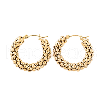 Ion Plating(IP) 304 Stainless Steel Hoop Earrings for Women EJEW-P279-17A-G-1