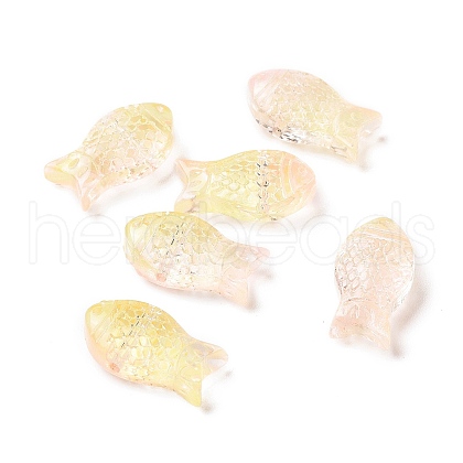 Transparent Spray Painted Glass Beads X1-GLAA-I050-10F-1