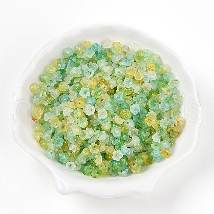 Frosted Transparent Acrylic Beads X-OACR-N137-72H-1