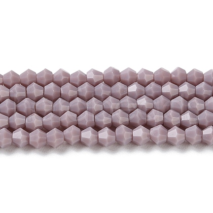 Opaque Solid Color Imitation Jade Glass Beads Strands GLAA-F029-P4mm-13-1