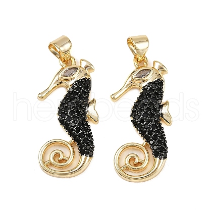 Brass Micro Pave Cubic Zirconia Pendants KK-S526-67G-1