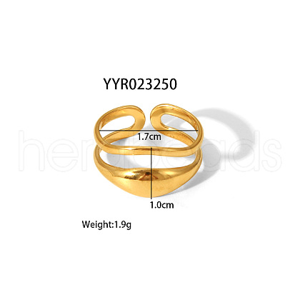 Stainless Steel Cuff Rings Fashion Jewelry for Women LV3247-12-1