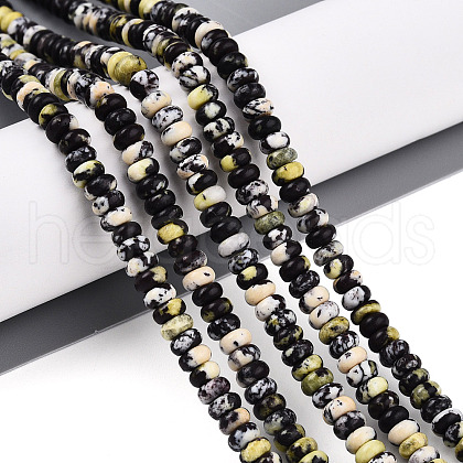 Natural Yellow Turquoise(Jasper) Beads Strands G-T140-82-1