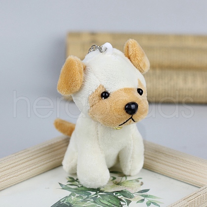 Cartoon PP Cotton Plush Simulation Soft Stuffed Animal Toy Dog Pendants Decorations HJEW-K043-06-1