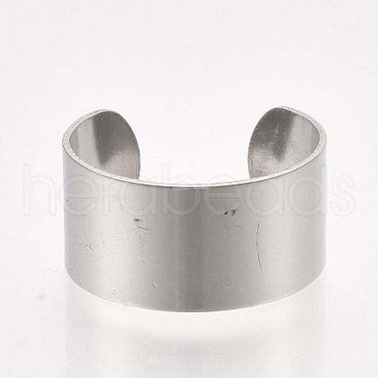 304 Stainless Steel Cuff Rings STAS-T045-22B-P-1