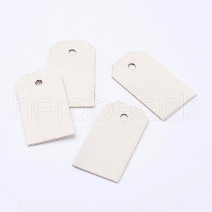 Undyed Wood Big Pendants WOOD-L003-05-1