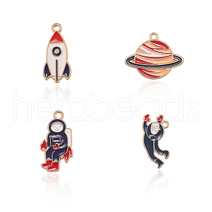 Alloy Enamel Big Pendants ENAM-CJ0001-06-1