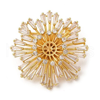 Brass Micro Pave Cubic Zirconia Findings KK-D378-29G-1