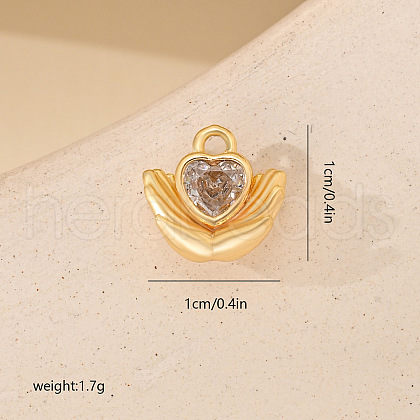 Micro Pave Cubic Zirconia Pendants PW-WGD8CC2-01-1