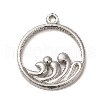 304 Stainless Steel Pendants STAS-R223-15-1