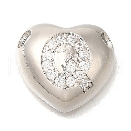 Rack Plating Brass Micro Pave Cubic Zirconia Pendants KK-I722-04P-Q-1