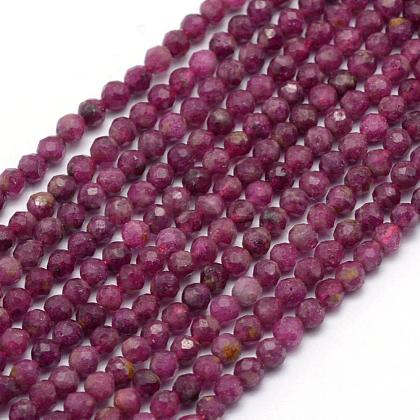 Natural Ruby Beads Strands G-E411-14-3.5mm-1