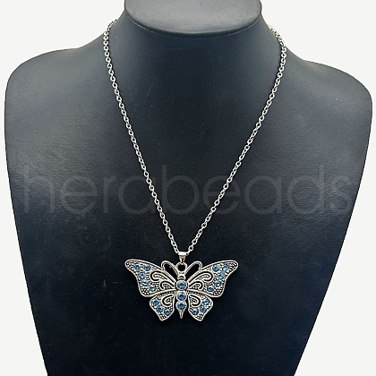 Alloy Crystal Rhinestone Pendant Necklaces VC9370-3-1