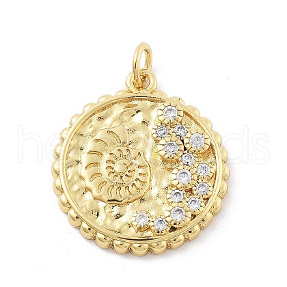 Brass Micro Pave Cubic Zirconia Pendants KK-Z098-18G-1