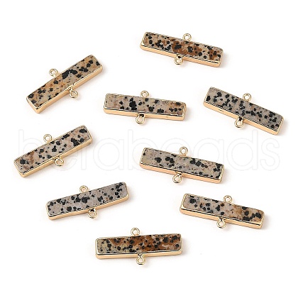 Natural Dalmatian Connector Charms G-H289-01G-1