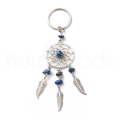 Natural Lapis Lazuli Keychain KEYC-JKC00346-05-1