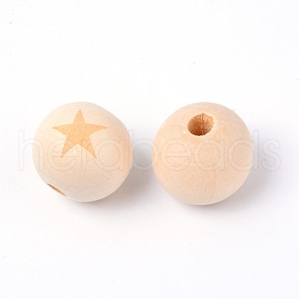 Natural Theaceae Wood Beads WOOD-TAC0007-06A-1