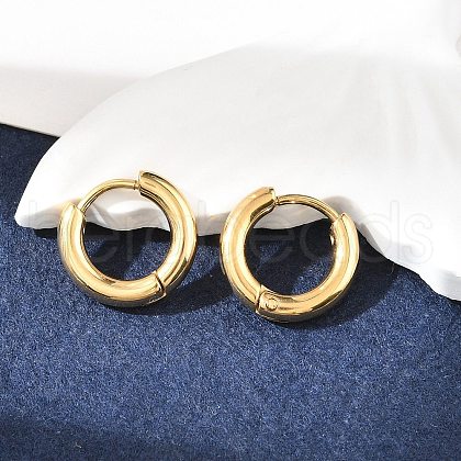 Ion Plating(IP) 304 Stainless Steel Hoop Earrings EJEW-P177-G-13-1