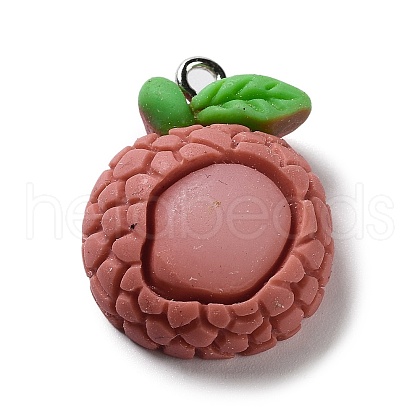 Fruits Opaque Resin Pendants RESI-A030-02E-1