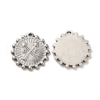 Non-Tarnish 304 Stainless Steel Pendants STAS-Q001-11P-1